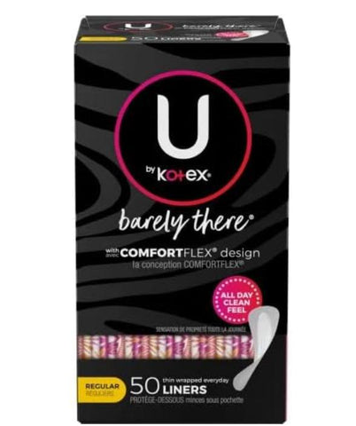 Kotex Barely There Pantiliners 50's x 8 per case
