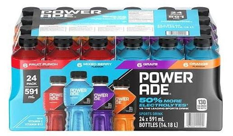 Powerade Rainbow Pack 24x591ml (Coke) (150194)