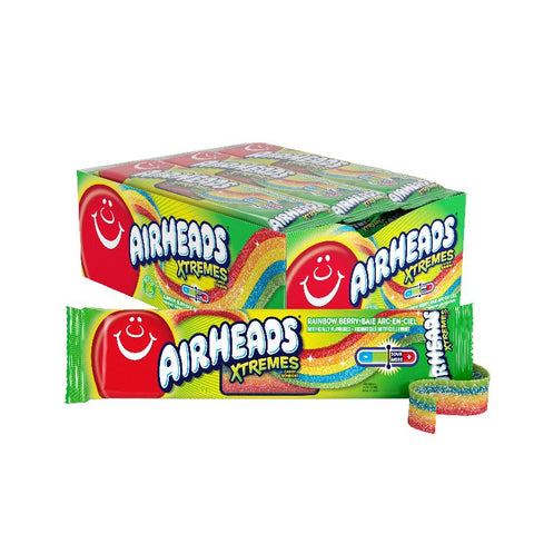PVM Airheads Xtreme Belts Rainbow Berry 57g x 18 (126072)