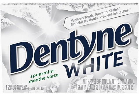 PVM Dentyne White Spearmint 12pc x 18/case (125642)
