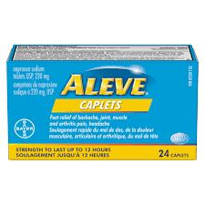 Aleve Caplets Naproxen Sodium Tablets 24x220mg x 36/case