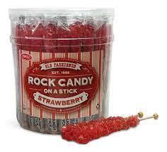 Rock Candy Stick Strawberry 36's(red) (8454449)