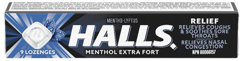 Halls Extra Strength 20x9pc x24/case (132217)