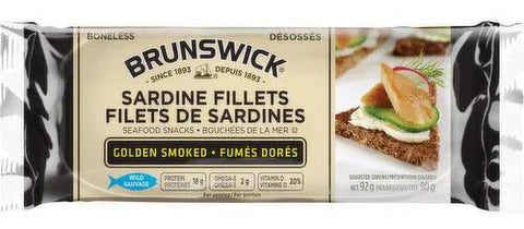Brunswick Sardine Fillets Golden Smoked 18x106g (105849)