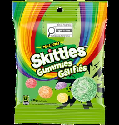 Skittles Gummies Sour Peg 12x130g (124243)