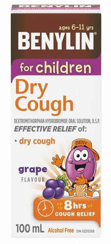 Benylin Children Dry Cough 100ml x 12/case (107510)