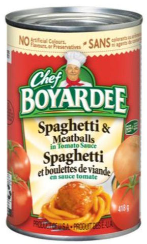 Chef Boyardee Spag/Meat  418g x 24/case (363080)