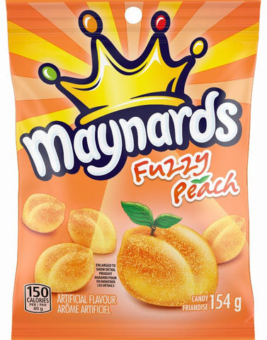 Maynards Fuzzy Peach 154g x 12 per case (CELLO)