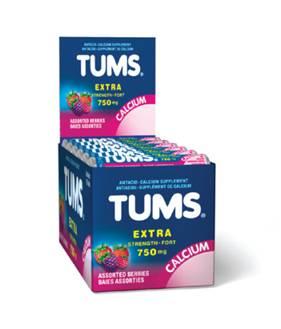 Tums  Extra Strength Assorted Berry 18's x 6 per case