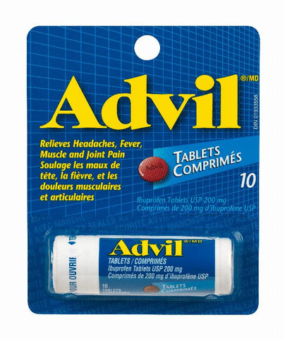 Advil Tablets Tubes 10x200mg x 6/case (120417)