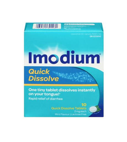 Imodium Quick Dissolve Tablets 10ct x 24/case (103912)