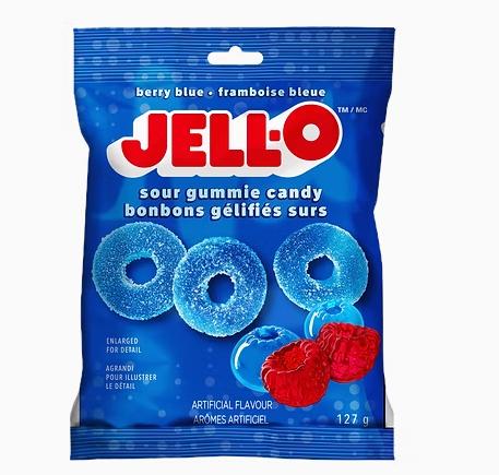 Jell-O  Berry Blue Sour Gummies  12x127g