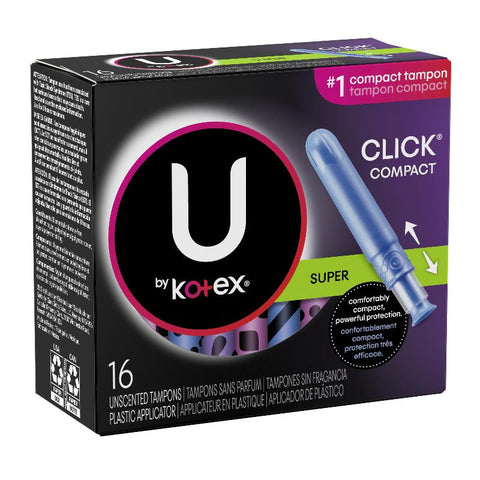 Kotex Tampon Click Super Absorb 16's x 8 per case (119469)