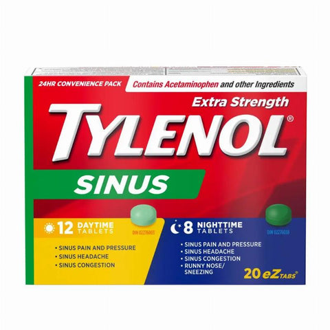 Tylenol Sinus Extra Strength D/N 20ct x 24/case (101106)