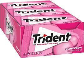 Trident Slab Bubblegum 12's x 12 per case