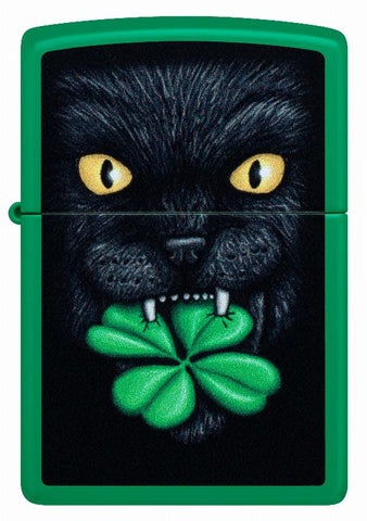 Zippo 48629 Lucky Cat Clover Design (46721)