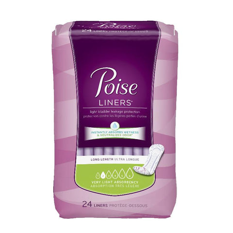 Poise Liners Very Light Long 24's x 8per case