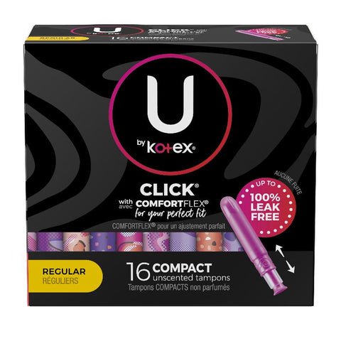 Kotex Tampon Click Compact Reg 16's x 8 per case (120869)