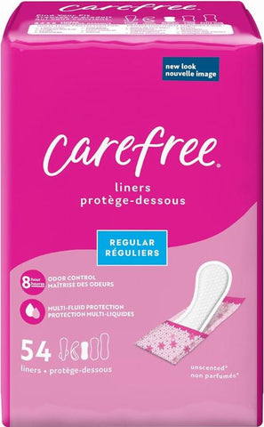 Carefree Regular Unscented Liners 54ct (10163)