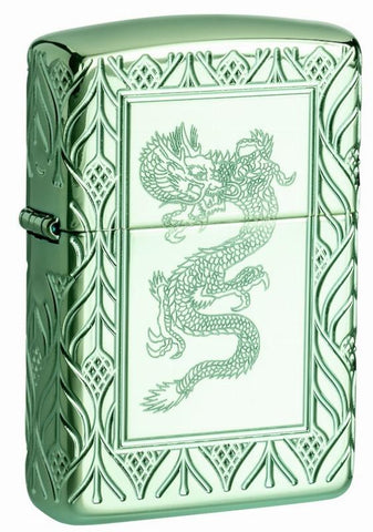 Zippo Armor HP Green Elegant Dragon (49054)