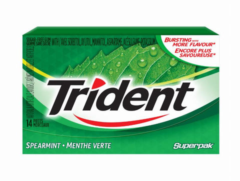 Trident Slab Spearmint 12's x 12 per case