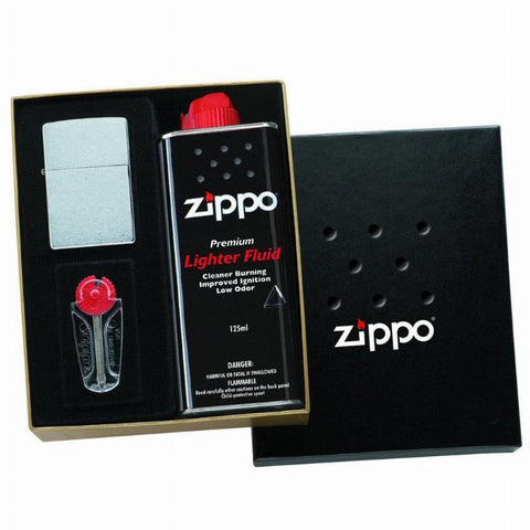 Zippo 50RC Gift Kit - 4oz Fluid & Flint Dispenser