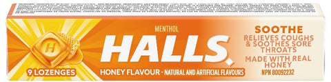 Halls Real Honey Tablet 20x9pc x 24/case