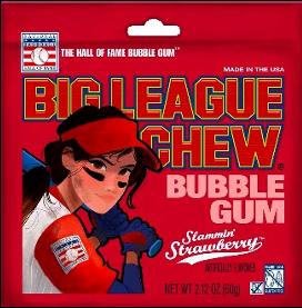 Big League Chew Strawberry 12x60g x 9/case (22466095)