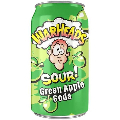 Warheads Soda Sour Green Apple  12x355ml