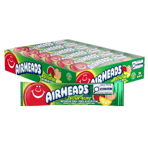 Airheads Watermelon Punch Sour  36x15.6g x 12/case (138309)