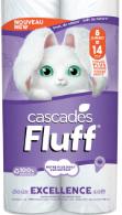 Cascades Fluff Excellence Ultra Double Toilet Tissue 8ct(=14 Rolls)  x 6/ case (12904)