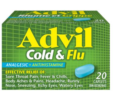 Advil Cold & Flu Analgesic + Antihistamine Caplets 20 ct (10297)