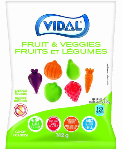 Vidal Fruit & Veggies Gummi's 12x142g