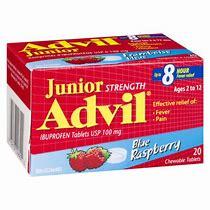 Advil Junior Strength Blue Raspberry 20x100mg x36/case (120585)