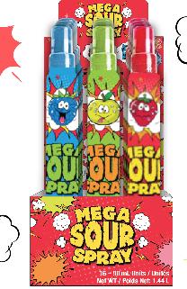 Mega Sour Spray 16x90ml x 6/case (FTC-93382)