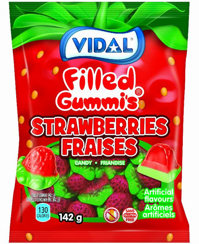 Vidal Filled Gummi's Strawberry 12x142g