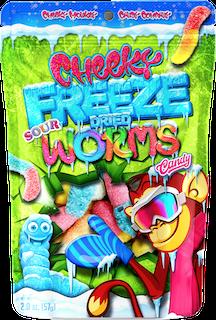 Cheeky Freeze Dried Sour Worms 2.7oz x24 count