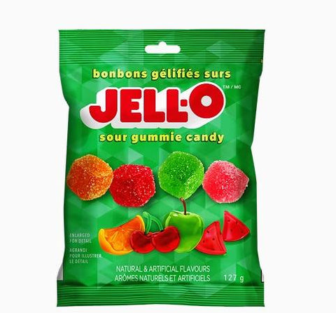 Jell-O  Orange/Cherry/Green Apple /Watermelon  SOUR Gummies 12x127g