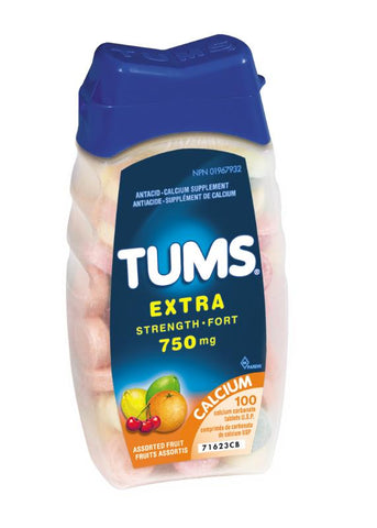 Tums  Extra Strength Assorted Fruit 100's x 24