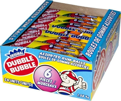 Dubble Bubble Assorted Gum Balls 24ct x 6/case (C37000)