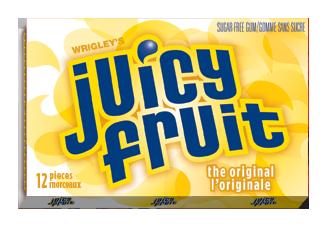 Wrigley Juicy Fruit Yellow SF 12 x 18/case (100570)
