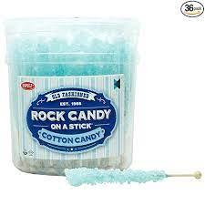 Rock Candy Stick Cotton Candy 36's (light Blue)
