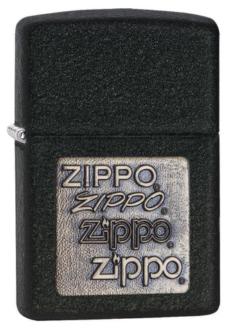 Zippo Brass Emblem Black Crackle (362)