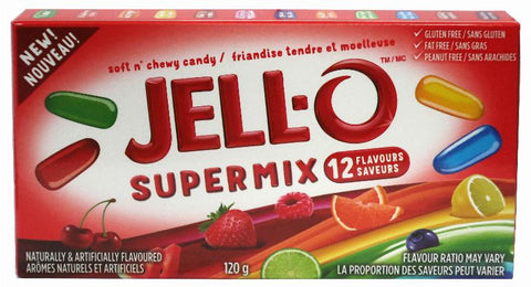 Jell-0 SuperMIx Soft And Chewy(RED) 12x120g x 12/case (31024510)
