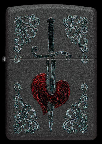 Zippo Heart Dagger Tattoo Design (48617)