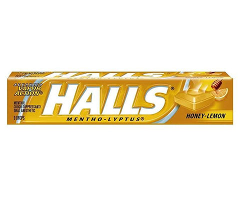 Halls Honey Lemon 20x9pc x 24/case (132219)