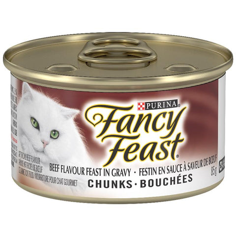 Purina Fancy Feast Chunks Beef In Gravy  24x85g