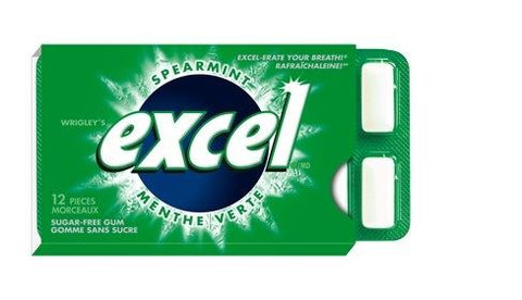 Excel Spearmint SF Gum 12 x 18/case (100567)