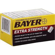 Bayer Asprin Extra Strength Tablets 50x500mg x 36/case